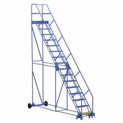 Vestil 196 H Steel Warehouse Ladder, 50 deg Perf, 16 Step, 21", 16 Steps LAD-16-21-P-EZ